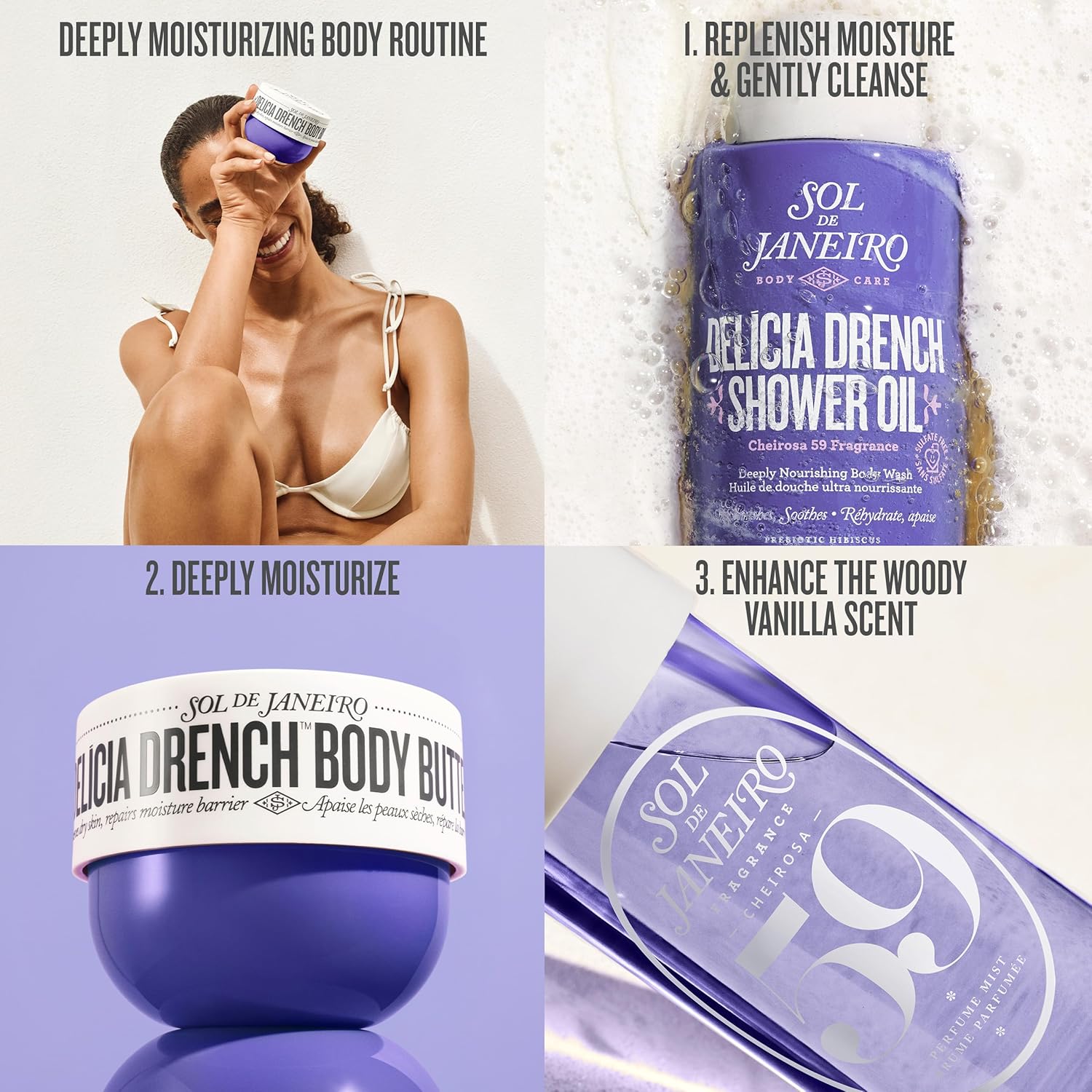 Delícia Drench Body Butter (240ml) – Sol de Janeiro