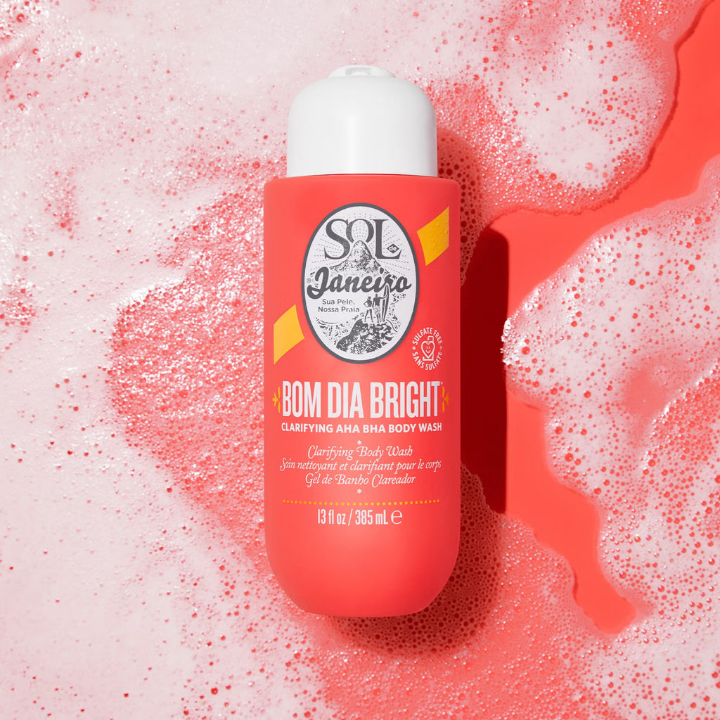 Gel corporal purificador con AHA BHA Bom Dia Bright de Sol de Janeiro (385ml)