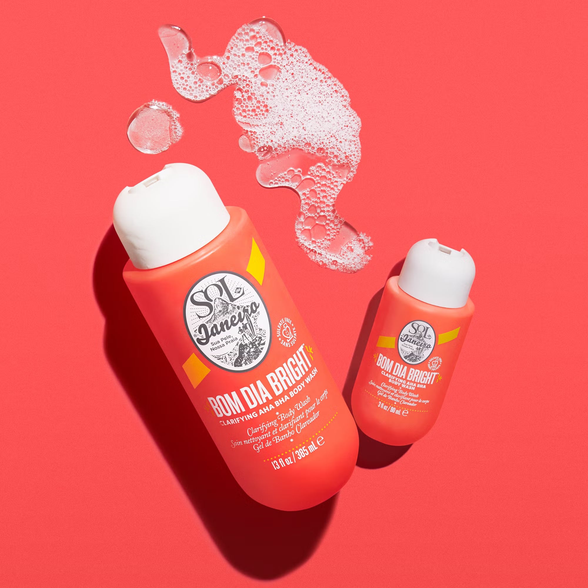 Gel corporal purificador con AHA BHA Bom Dia Bright de Sol de Janeiro (385ml)